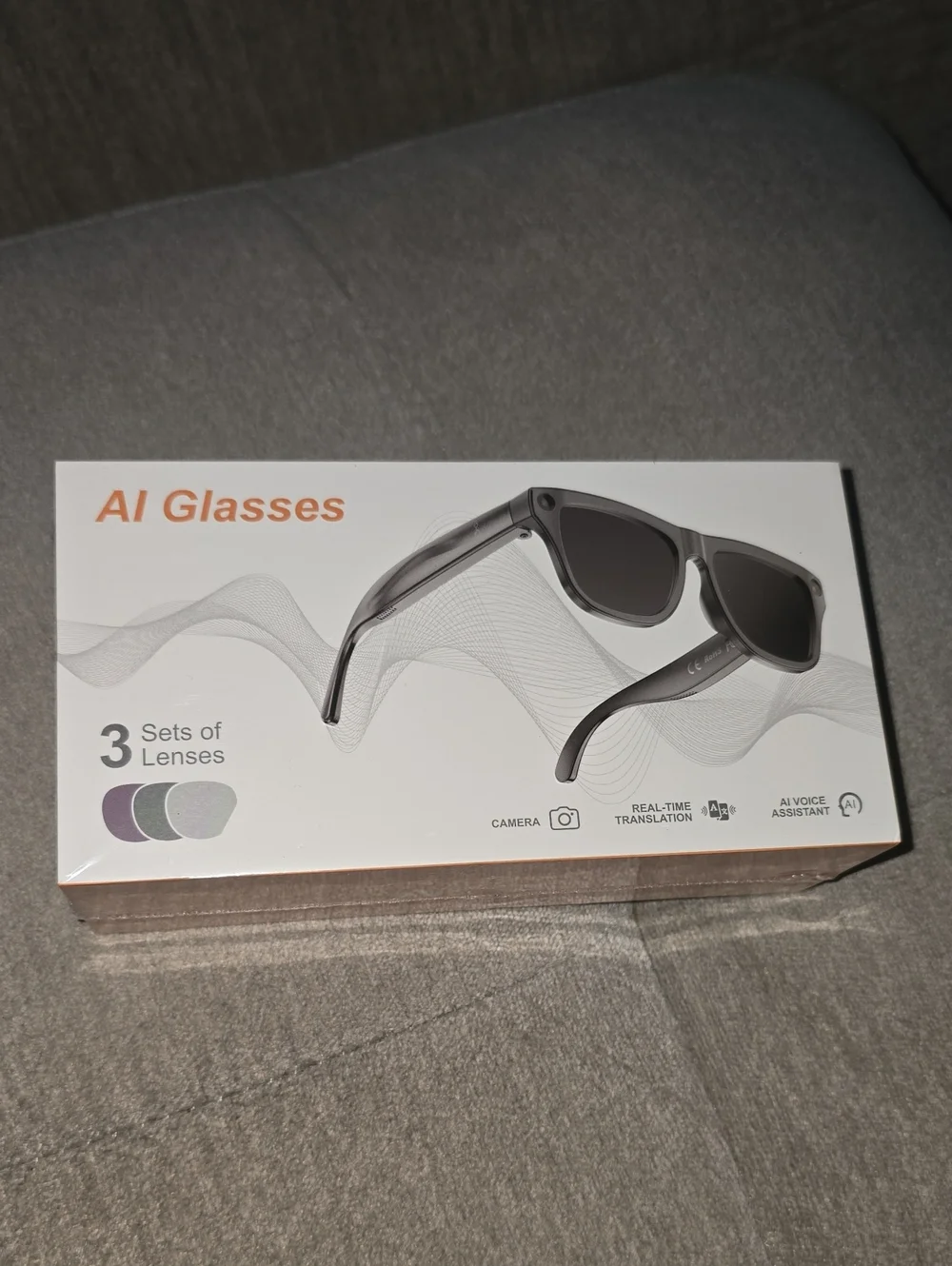 AI Glasses Smart Sunglasses with Dark Gray Lenses